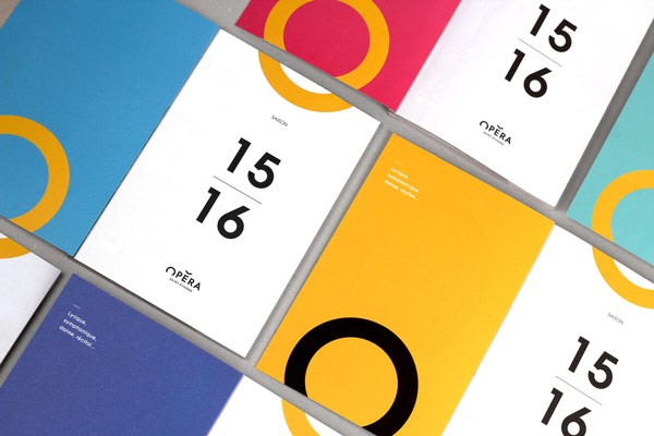 The colorful printed collateral.