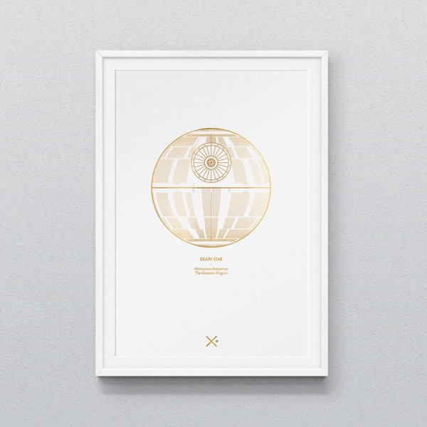 Death Star A3 Print – numbered and limited to a run of 75 fine art prints.