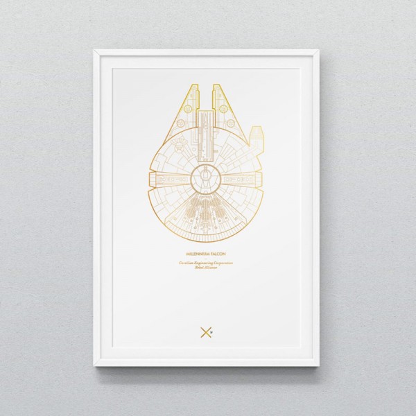 Millennium Falcon – A3 poster design.