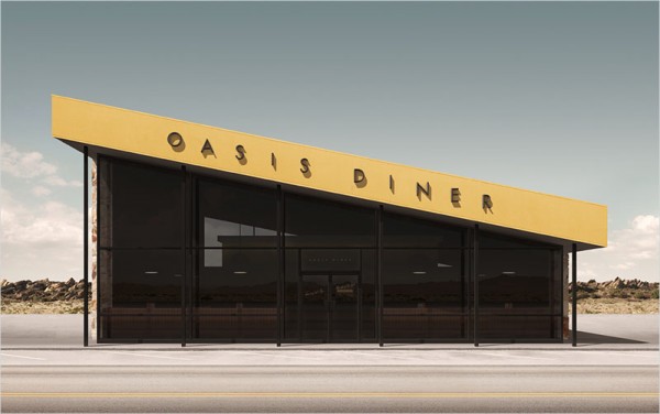 Oasis Diner – digital artwork from the limited print series "The New World" (part II).