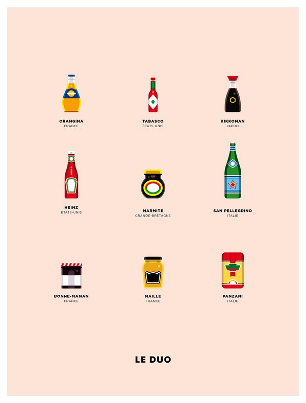 Tasty sauces illustrated by Le Duo of agency La Suite.