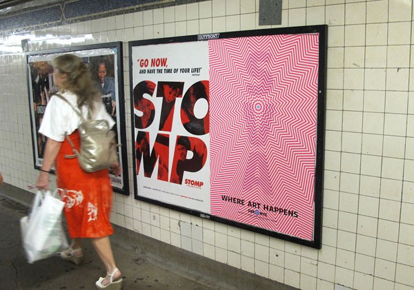 The poster advertising in the New York subway.