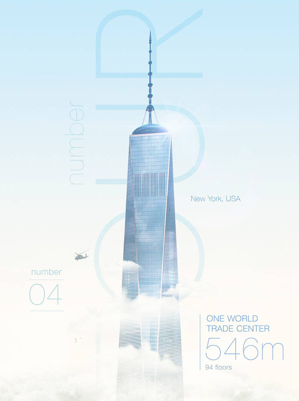 One World Trade Center, 546m, 94 floors