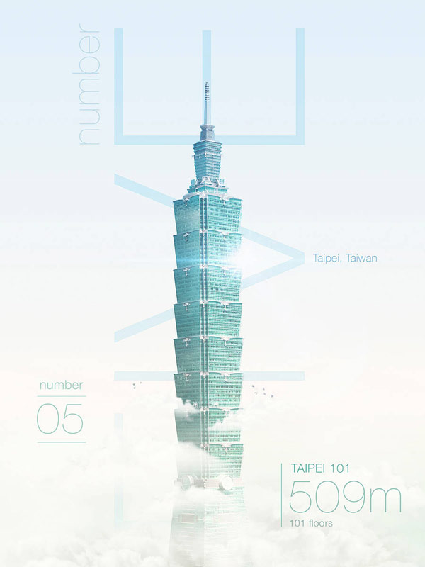 Taipei 101, 509m, 101 floors