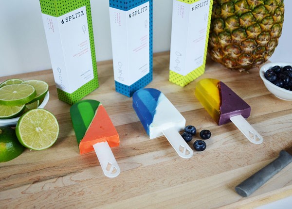 Splitz Popsicles, a branding and packaging design concept by Wylee Sanderson created at UCO Department of Design.