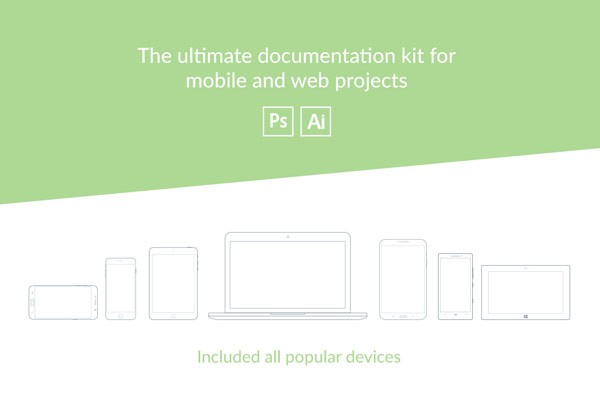 Moose is the ultimate documentation kit for all mobile and web projects - The download pack includes a great list of most popular devices.