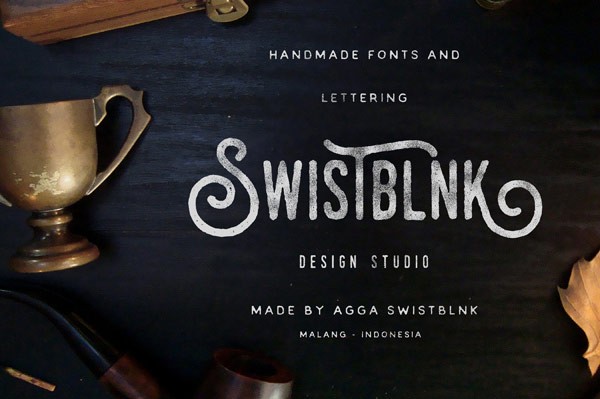 The Malang, Indonesia based Swistblnk Design Studio by Agga Swistblnk specializes in handmade fonts and lettering.