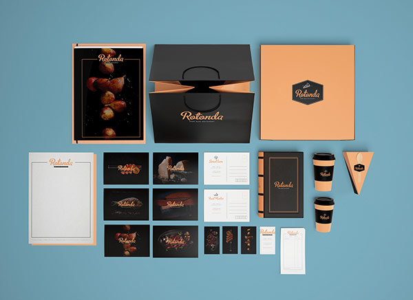 Sofia Weinstein developed a design concept including the logotype, menu, packing, and selected interior references.