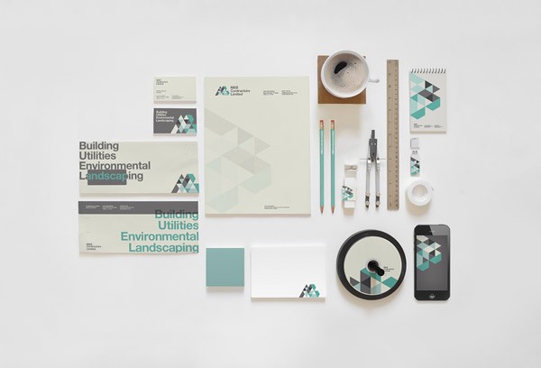 Branding and identity design by London, UK based The Design Surgery for M&B Construction.