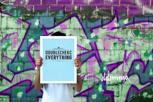 Doublecheck everything – typographic poster design.