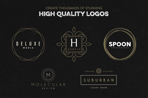 With this template pack you can create thousands of amazing high quality logos.