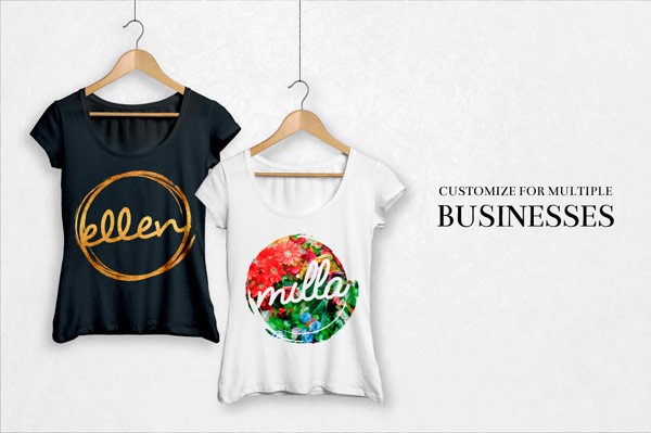 Create stylish logo prints for t-shirts and other cloths.