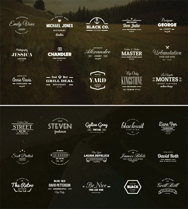 More stylish examples of the included logotypes.
