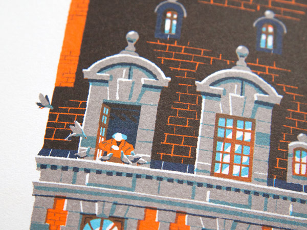 Another close up of an artwork by illustrator Vincent Mahé.