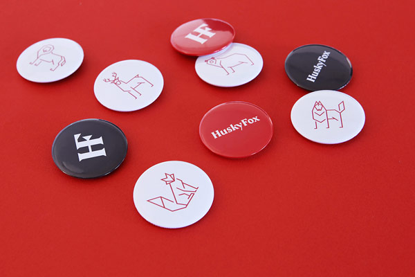 Some buttons with logos and icons.