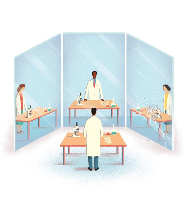 Replicating experiments doesn't always work. Illustration made for Science magazine.