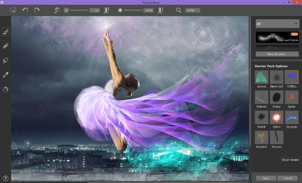 The Starter Pack of Corel's ParticleShop brush plug-in for Adobe Photoshop that gives professional users the ability to create incredible images.