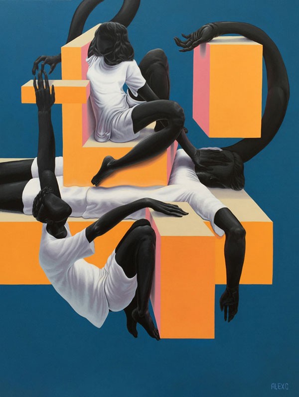 A surreal selection of paintings by California based visual artist Alex G Paradise.