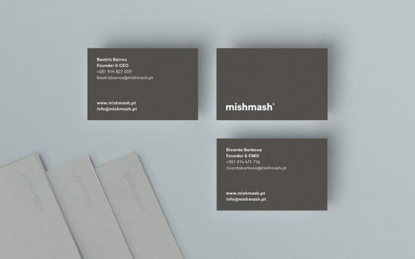 Another shot of the well designed business cards.