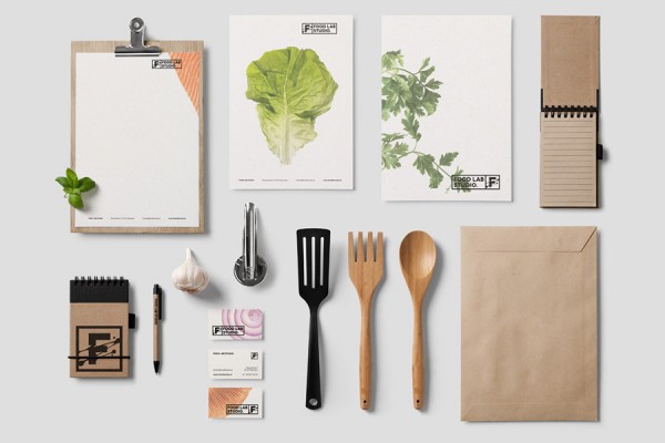 Food Lab Studio identity design by LANGE & LANGE.