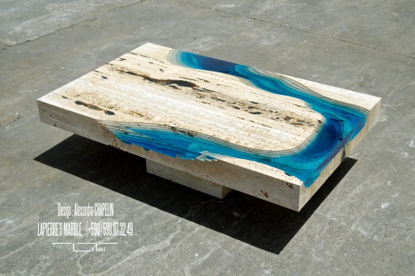 The LAGOON model by Alexandre Chapelin is a unique coffee table.