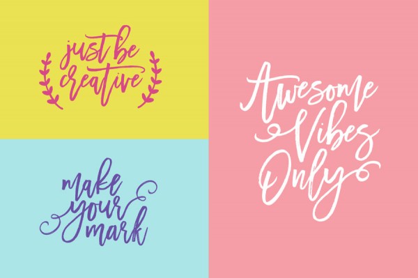 Some additional samples that show what you can do with this beautiful handwriting typeface.