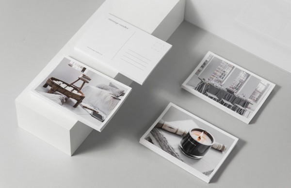 This set of postcards is part of a range of branding materials.