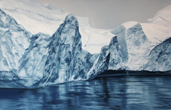 Greenland no. 55, artwork from 2013 with soft pastel on paper.