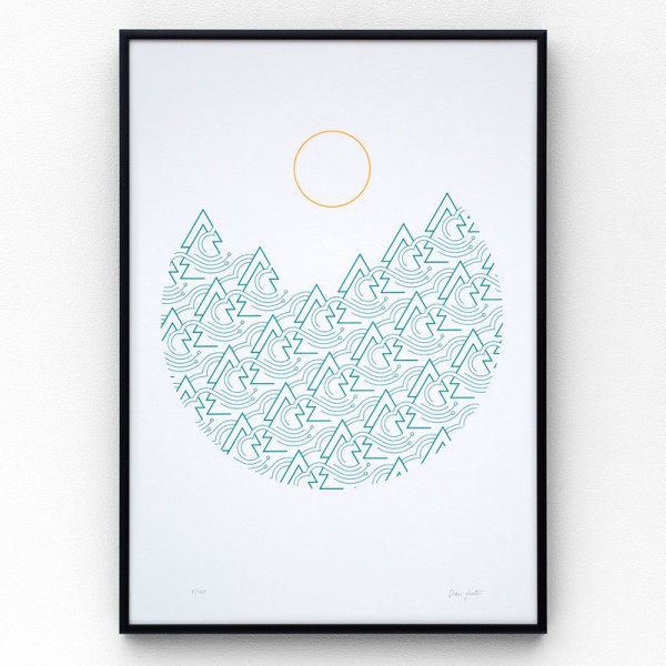 Cloud Forest, a minimalist fine art print from The Lost Fox in the size of A3.