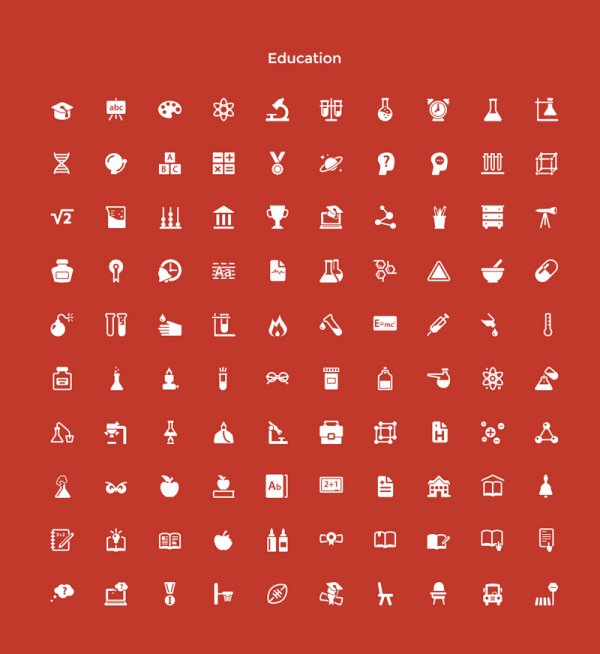 The minimalist Education graphics.