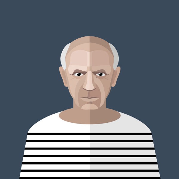 Pablo Picasso – vector illustration.