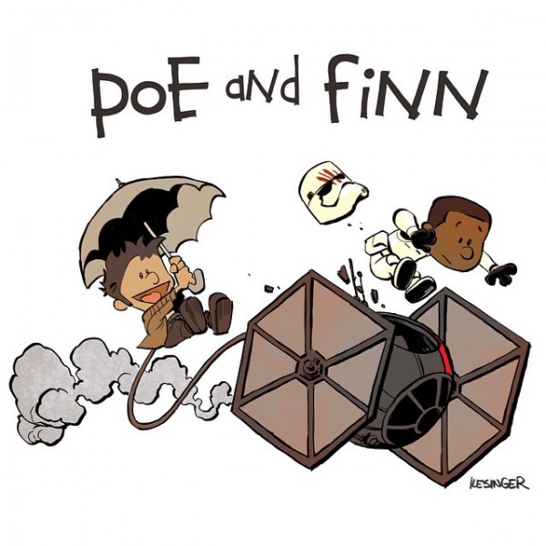 Poe and Finn - Brian Kesinger illustrations.