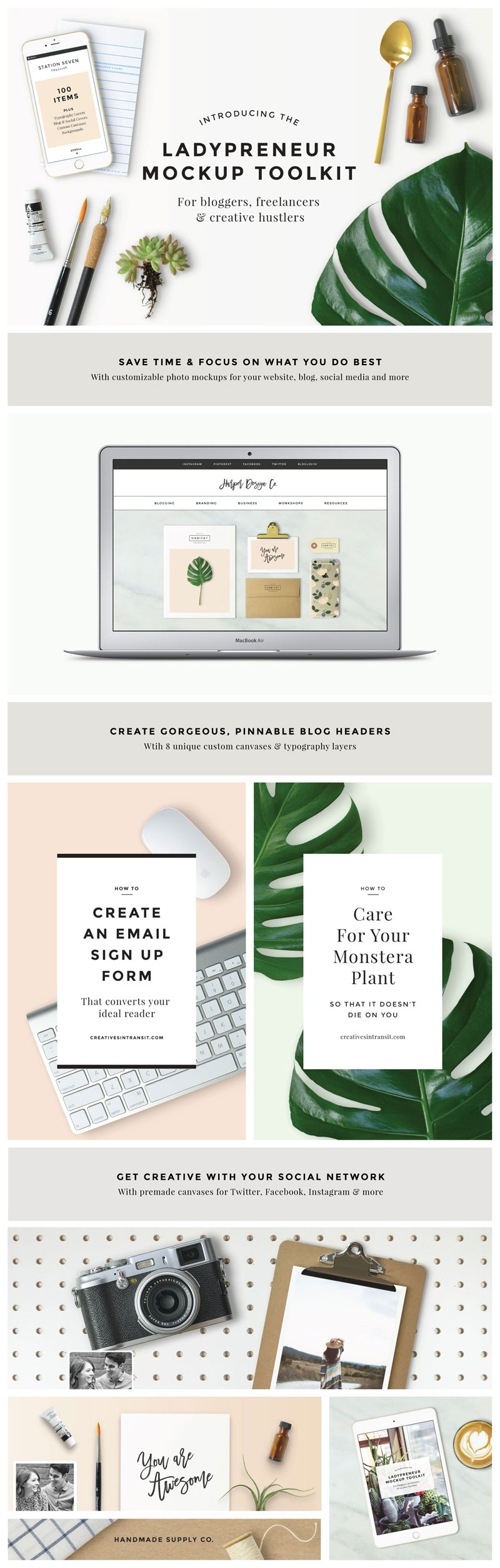 The Ladypreneur Mockup Creator Toolkit from Station Seven.