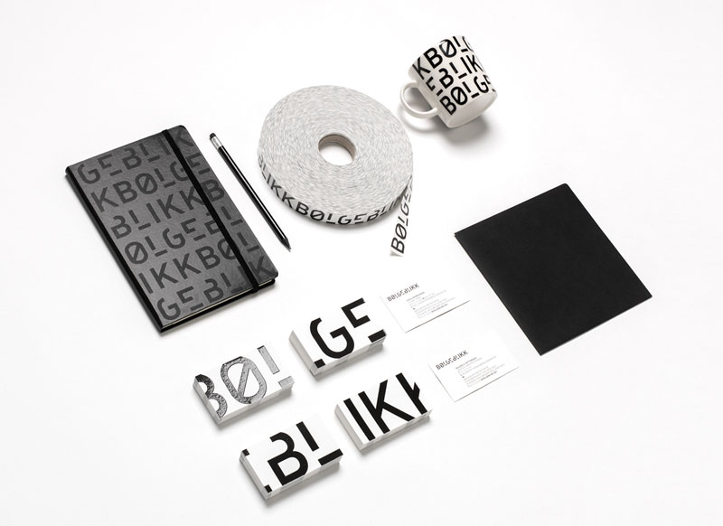 A new corporate identity developed by studio Tank for architectural firm, BØLGEBLIKK.