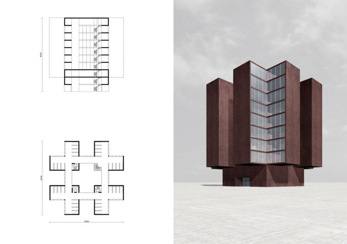 Design concept of a library.