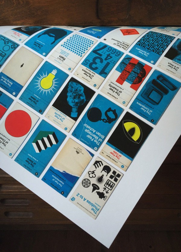 The print is inspired by the design and aesthetic of 1960s Pelican book covers.