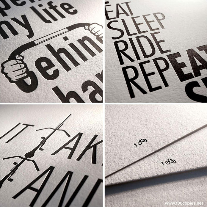 Some close ups of the new letterpress prints by Thomas Yang of 100copies.