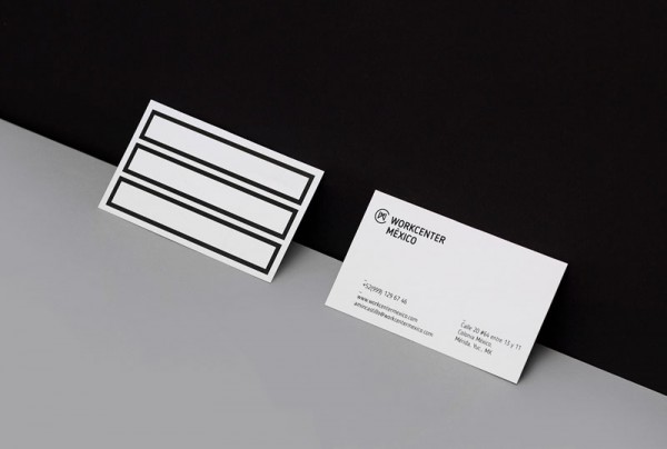 Two-sided business cards based on simple graphic design and typography.