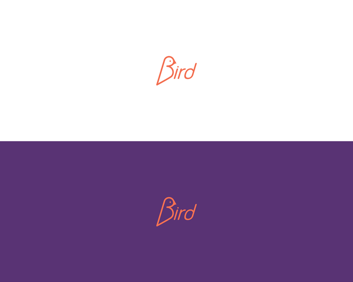 "B" like "bird" lettering. What simple and clever design with a little type treatment.