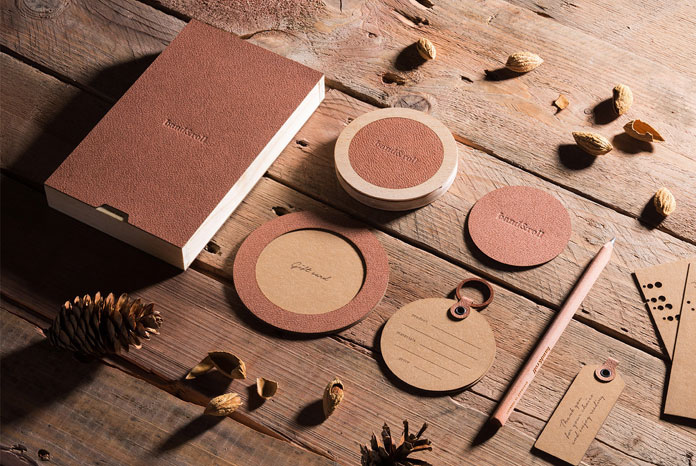 Studio Eskimo has developed an identity and packaging system using only natural materials such as leather.