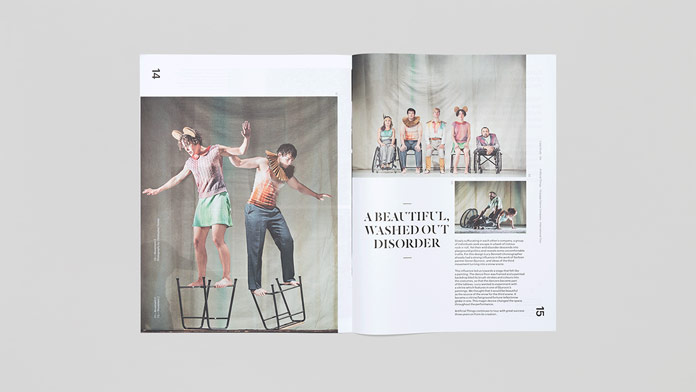 Utilising large images and text areas, the publication provides lots of information about all projects and shows.