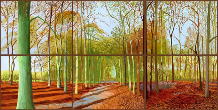 David Hockney – Woldgate Woods 21, 23 and 29 November 2006.