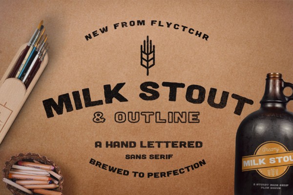 Milk Stout is a hand letterd sans serif which has been brewed to perfection.