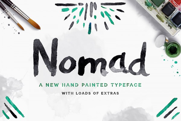 Nomad is a hand painted typeface with loads of extras.