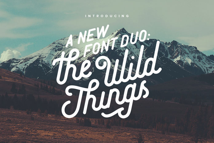 The Wild Things font duo by Victor Barac is based on a handcrafted vintage type design.