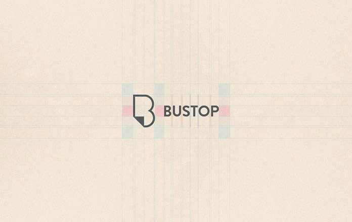 The logotype is based on a uniform grid layout.