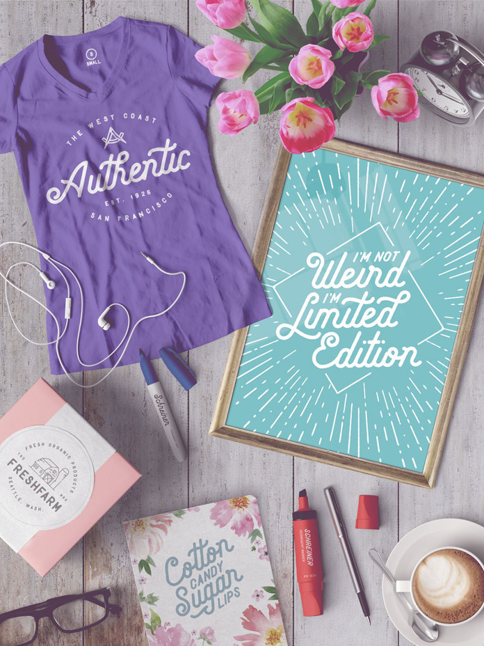 Create stylish t-shirts or typographic posters with the Wild Things font duo.