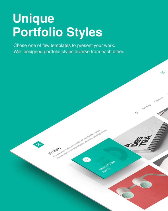 Unique portfolio styles.