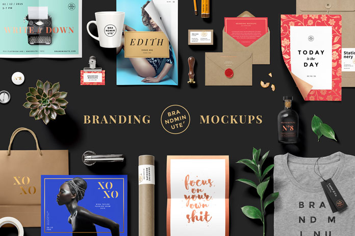 Brandminute Mockups, an awesome set of beautiful branding templates from GraphicBurger.