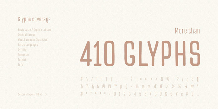 More than 410 glyphs.